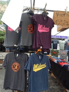 There was plenty of merch available -- we loved the local love on these "Midwood" t-shirts!