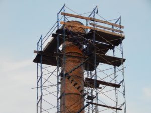 The Vitagraph smokestack will remain on site. 